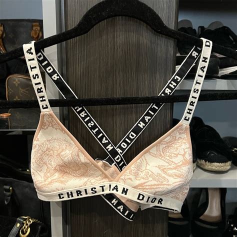 dior logo bralette replica|christian dior bralette cropped top.